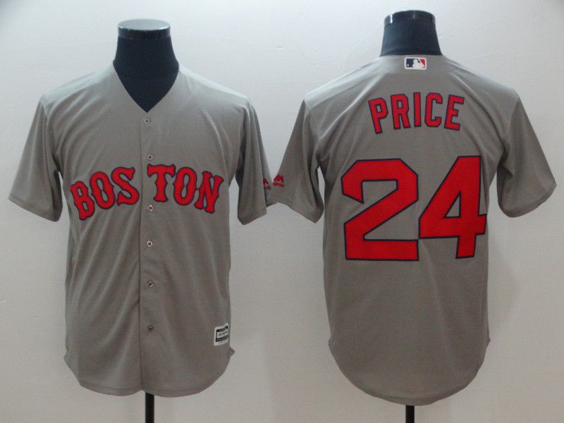 Men Boston Red Sox #24 Price Grey Game MLB Jerseys->boston red sox->MLB Jersey